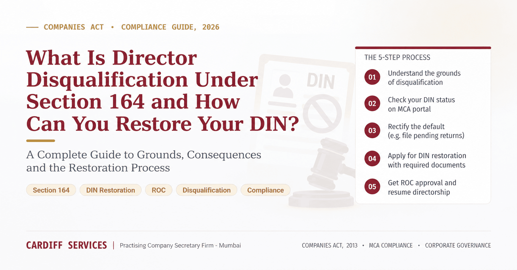 What Is Director Disqualification Under Section 164 and How Can You Restore Your DIN?
